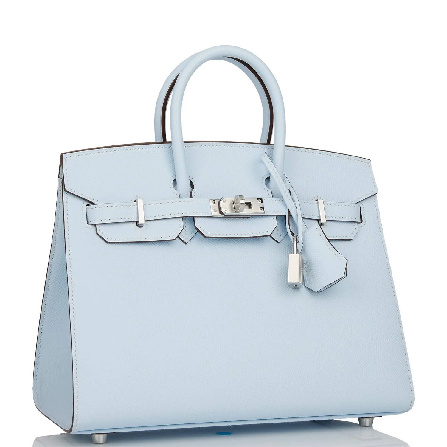 Hermès Birkin Sellier 25 Bleu Brume Epsom Palladium Hardware