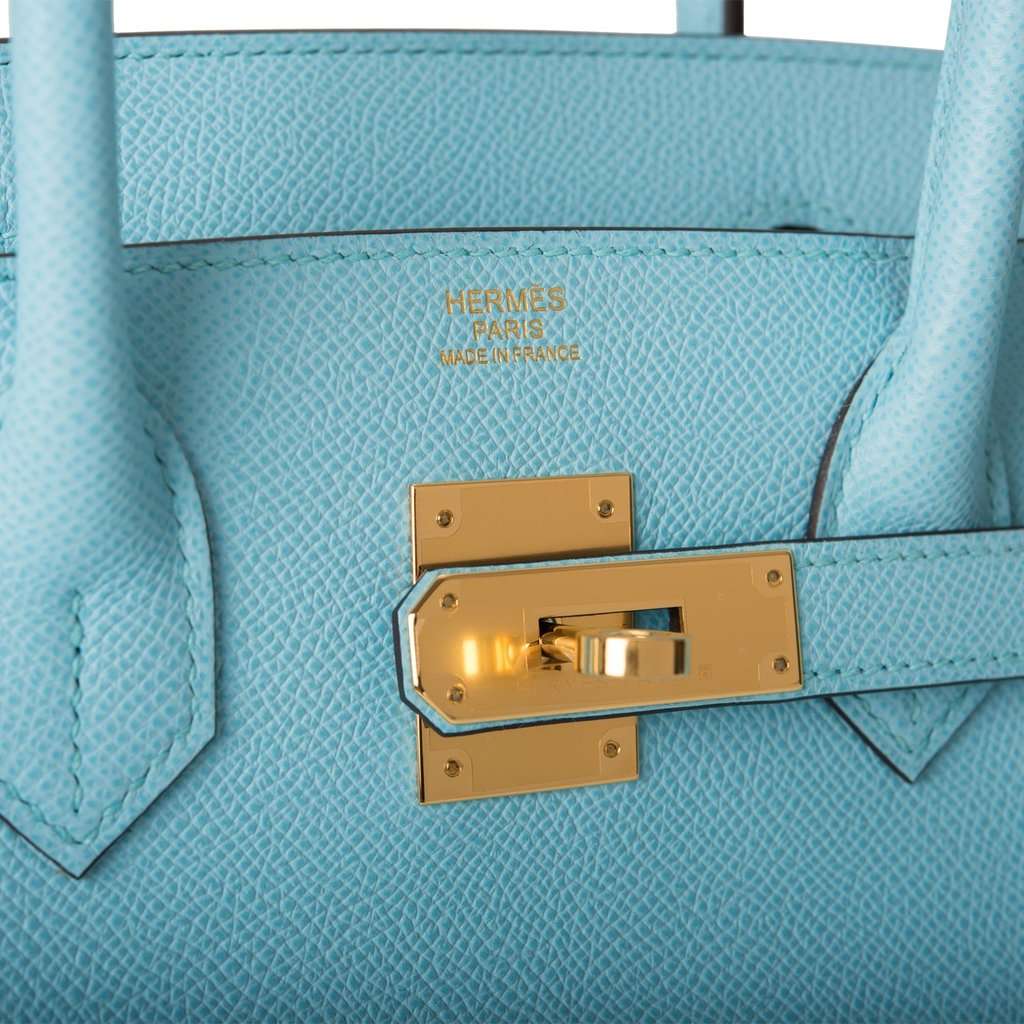 Hermès Bleu Atoll Epsom Birkin 30cm Gold Hardware