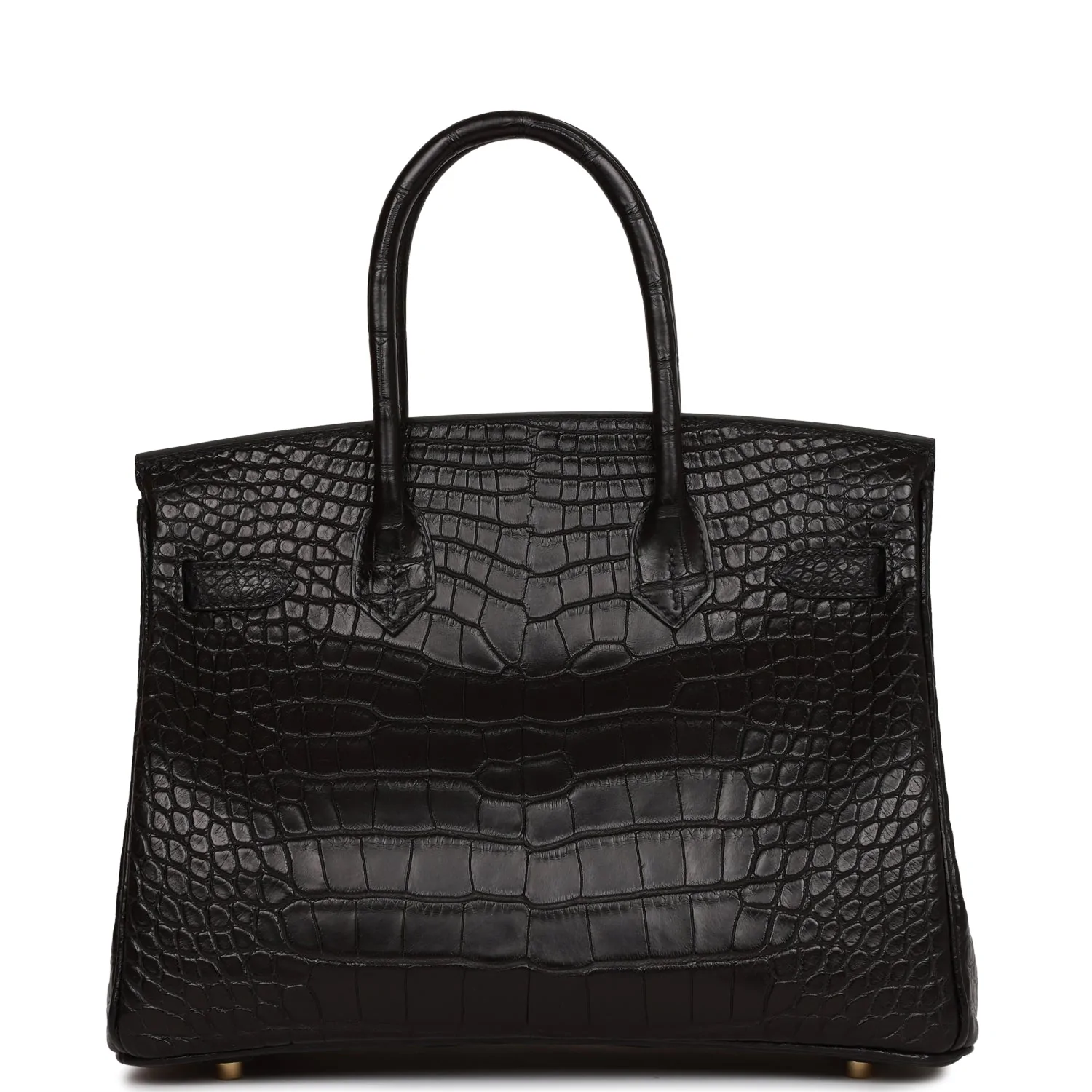 Hermès Birkin 30 Black Matte Alligator Gold Hardware