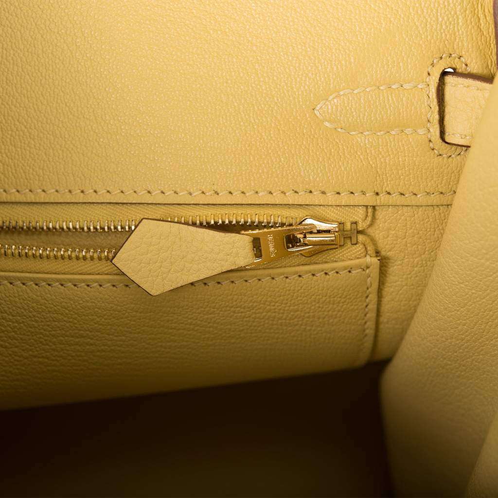 Hermès Birkin 25 Jaune Poussin Togo Gold Hardware