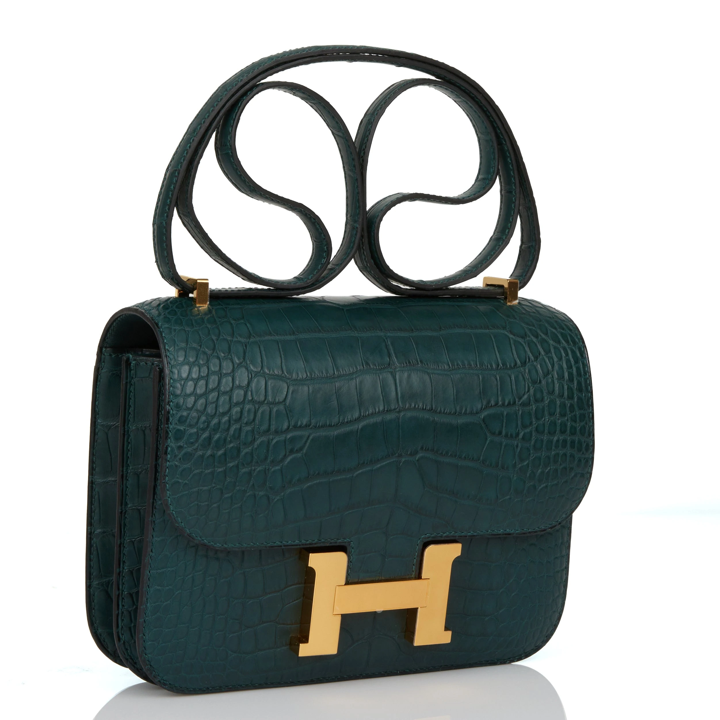 Hermès Original Bag  Hermès Constance 18 Vert Cypress Matte Alligator Gold  Hardware