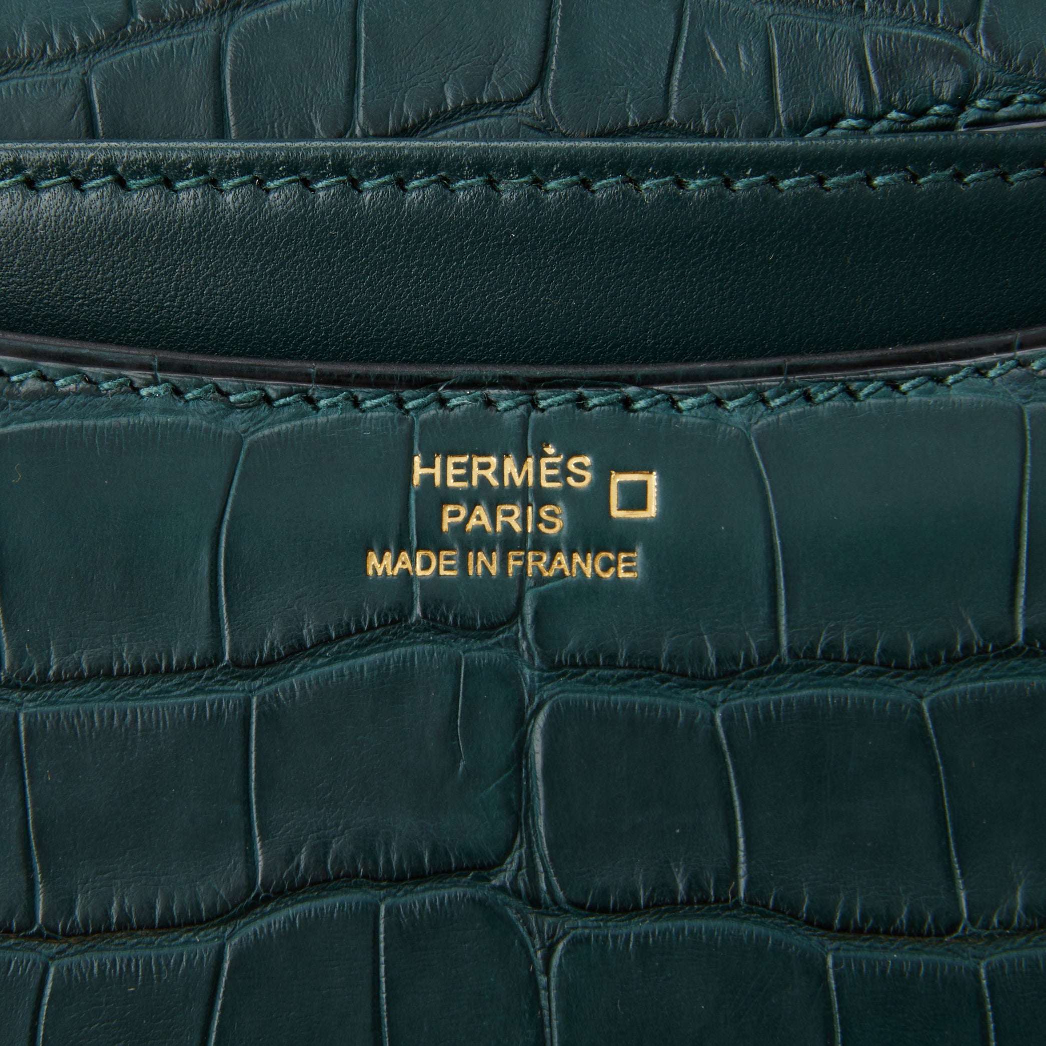 Hermès Original Bag  Hermès Constance 18 Vert Cypress Matte Alligator Gold  Hardware